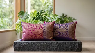 Upcycling Old Fabric Drapes And Sarees Create Stunning Festive Cushion Covers At Home
