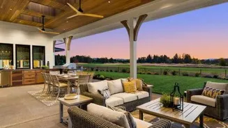How to set up an outdoor dining space in monsoon