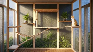 Terraces Transformed Into Multilevel Natural Sensory Tracks For Curious Cats