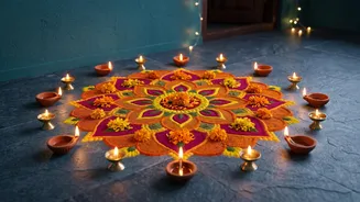 Navratri Home Decor Is Taking A Simple Route With Flowers, Rangoli And Traditional Lighting