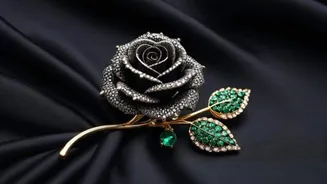 Every plain winter coat needs a vintage brooch