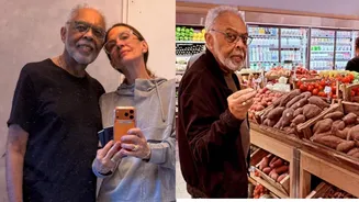 Flora Gil registra Gilberto Gil vivendo como'anônimo'nos EUA:'Dá pra fazer umas comprinhas'