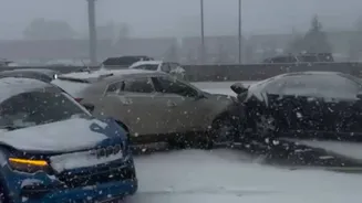 Detroit Car Pile-Up: Dozens of Vehicles Crash on I-75 as Snow Squall Hits City