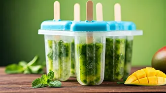 Beat Midnight Heat Waves With Zesty Raw Mango Mint Pops