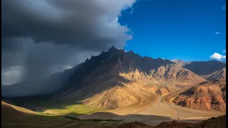 How rain-shadow microclimates create pristine travel conditions in Ladakh during heavy downpours