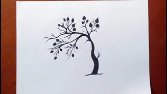Tree silhouette sketching: What this is actually