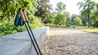 Nordic Walking: Offers A Low-Impact Option For People Who Enjoy Outdoor Fitness For For A Full-Body Walking Session