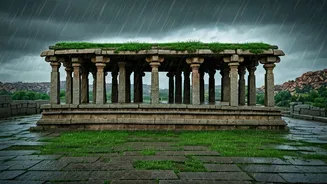 Witness Beautiful Ancient Architecture At Rain Washed Ruins Of Hampi
