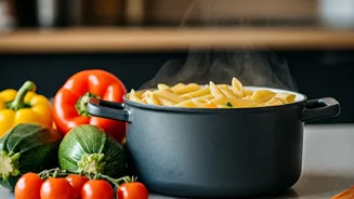 Fresh Vegetables Meet One-Pot Pasta Perfection