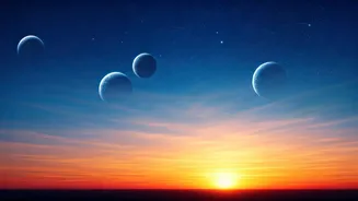 Track Bright Planetary Formations Gathering West After Daily Sunset