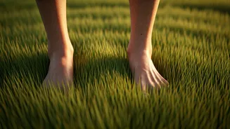 Walking Barefoot On Damp Grass Is The Latest Posture Trend