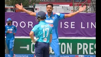 [Watch] Gurnoor Brar strikes twice in an over, removes set opening pair
