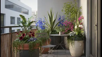 A Narrow Balcony Needs Fewer Pots With More Intentional Combinations