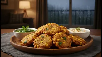 Corn Pakoras Meet Healthier Dips For Rainy Evenings