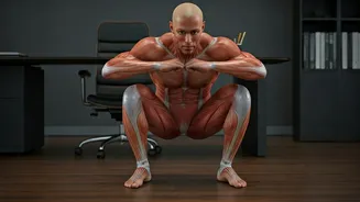 Fire Up Sleepy Leg Muscles Using Quick Desk Side Sits
