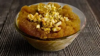 Sawan Dessert Idea: Serve Warm Aloo Halwa With Chopped Nuts