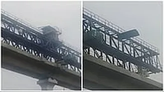 Pune Metro Safety Scare: Iron Sheets Blown Onto Old Mumbai-Pune Highway Near Nigdi | WATCH VIDEO