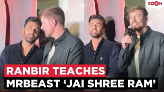 Ranbir Kapoor teaches MrBeast Jai Shree Ram