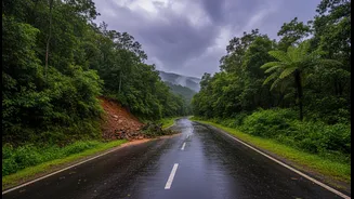 How to deal with unexpected highway terrain shifts in rainy Western Ghats