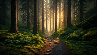 Young Travellers Head Into The Woods