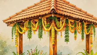 How To Combine Marigold Garlands With Brass Decor For Luxurious Living Room Floral Backdrops