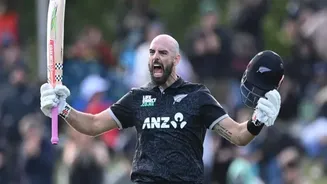 Watch : Daryl Mitchell smashes century against India