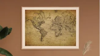 What is vintage map wall art?