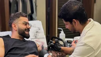 Virat Kohli Gets a New Tattoo on His Left Arm, Latest Photos Go Viral
