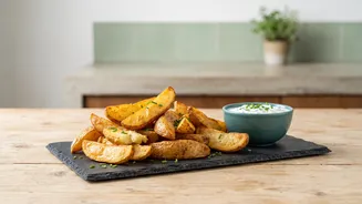 Keep potato skin for better wedges