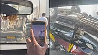 Mumbai Road Accident: Three-Vehicle Collision On Coastal Road Injures Several; Traffic Disrupted
