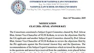 CLAT 2026 Final Answer Key Released At consortiumofnlus.ac.in; Steps To Download