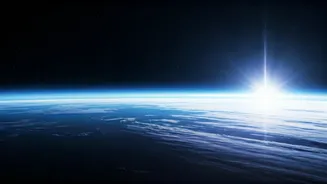 Dazzling Starlight Passing Through Atmosphere Traveled For Centuries Unhindered