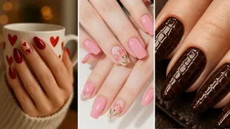 Cute Valentine’s Day nail art perfect for February fun