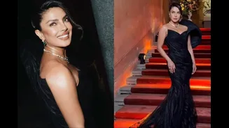 Priyanka Chopra Stuns In Statement Black Gown And Emeralds At Bvlgari’s Milan Showcase