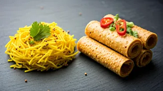 Khandvi vs. Laphing: A Tale of Two Rolled Snacks