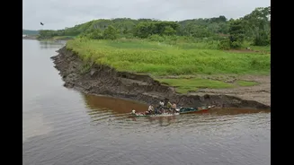 Prayagraj Ashram Collapses into Ganga Amid Erosion from Rising Water Levels