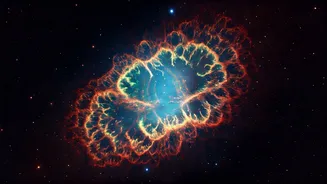 Webb Telescope Unveils the Crab Nebula's 'Exposed Cranium' in Stunning New Detail