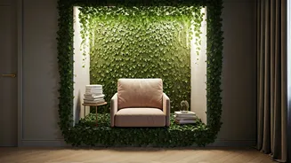 Transform Rental Spaces via Ivy Accented Cozy Reading Alcove Designs