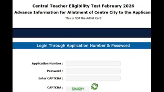 CTET 2026 Exam City Intimation Slip Released, Get Direct Link Here