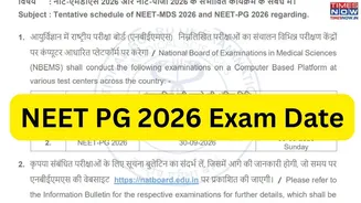 NEET PG 2026 Exam Date Announced; Examination on August 30, Cut-Off Date September 30