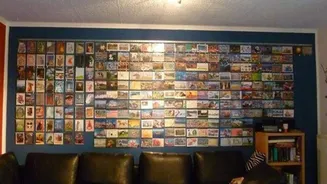 How to use vintage postcards for wall decor