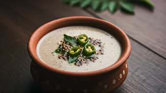 Karnataka's Ragi Ambli: A Cool, Nutritious Finger Millet Drink with Zesty Tempering