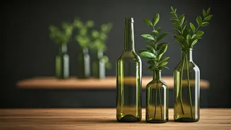 The Latest Weekend Aesthetic Green Trend Features Glass Bottle Upcycling