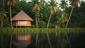 Cozy Kerala Backwater Eco-Cabins Are Dominating Romantic Feeds
