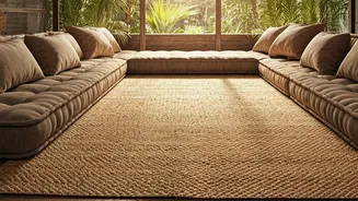 Decor Channels Obsess Over Low-Seating Arrangements With Jute Carpets