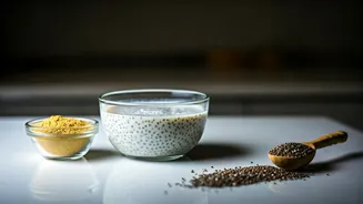 Add Pre Soaked Chia Seeds To Morning Sattu Shakes