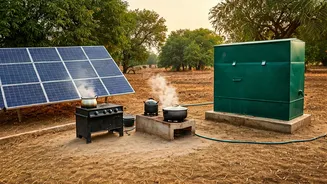 Gujarat's Renewable Kitchens: Solar and Dung Powering Communities Amidst LPG Crisis
