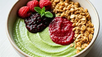 Gourmet Matcha Raspberry Chia Yoghurt Bowl: A Healthy Indulgence