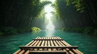 Take The Scenic Route With Bamboo Rafting