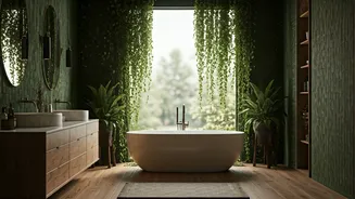 Earthy Green Bathrooms Offer Ultimate Spa Like Sanctuary Experience At